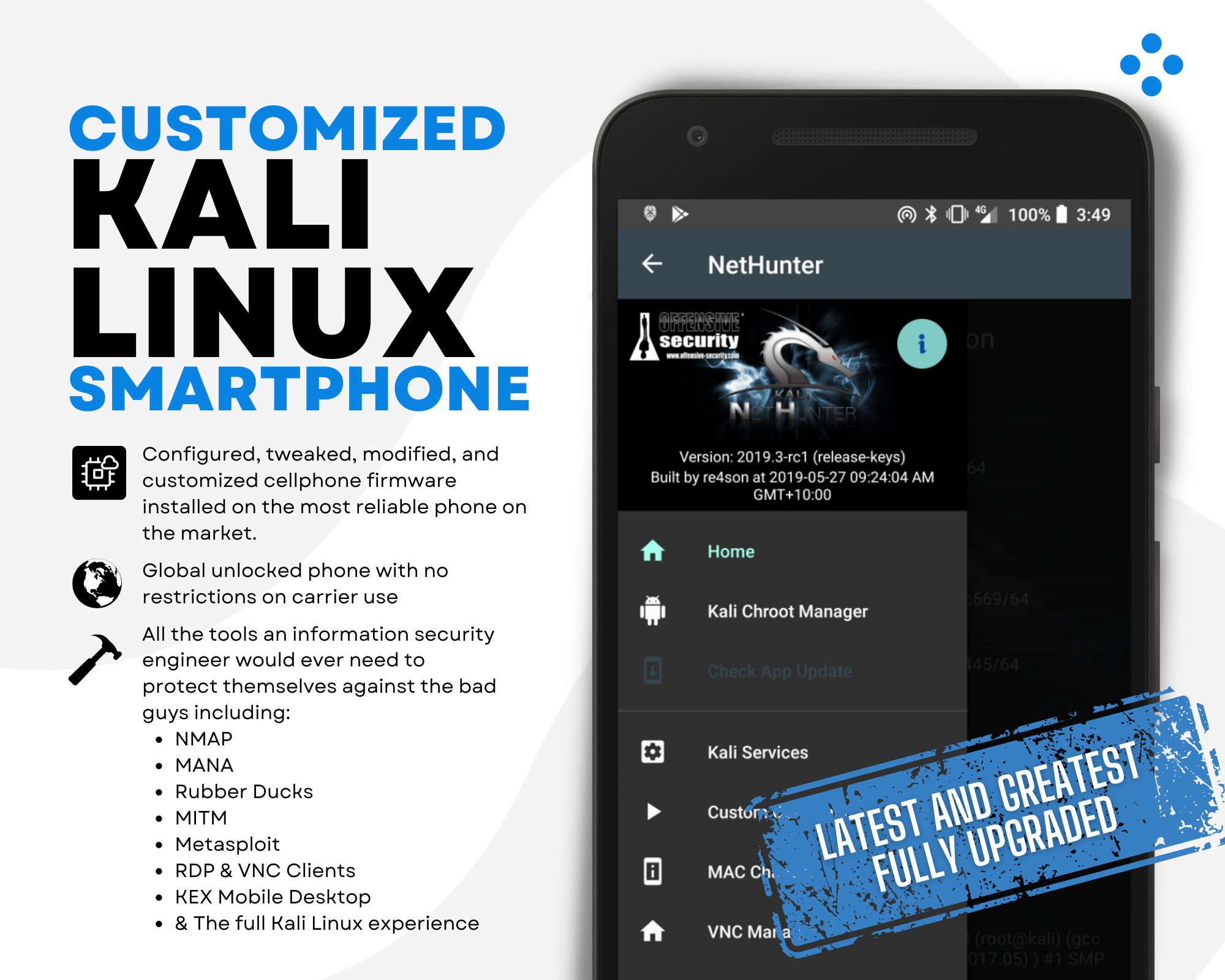 Custom Linux Phone Os PwnPhone - Kali Linux Phone – phreakboutique